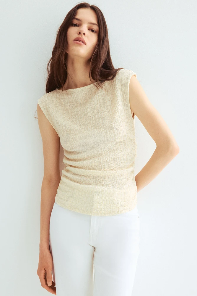Textured jersey top