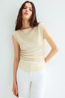 Textured jersey top