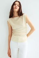 Textured jersey top