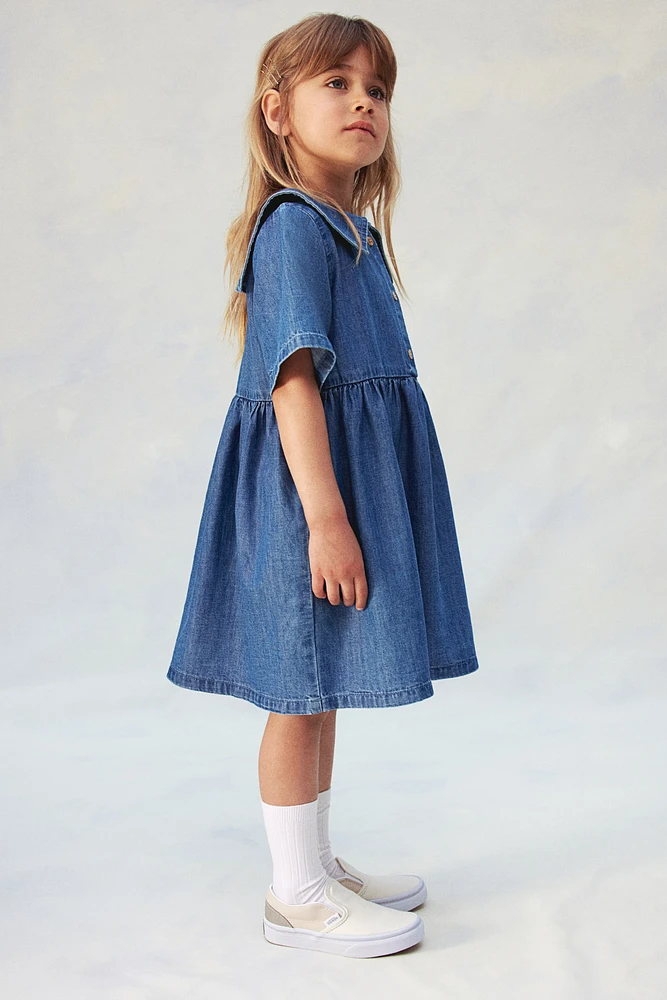 Cotton-blend Denim Dress