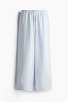 Linen-Blend Drawstring Pants