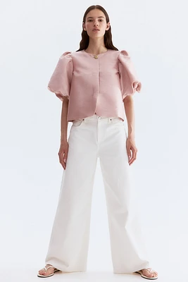 Balloon-Sleeved Blouse