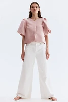 Balloon-Sleeved Blouse