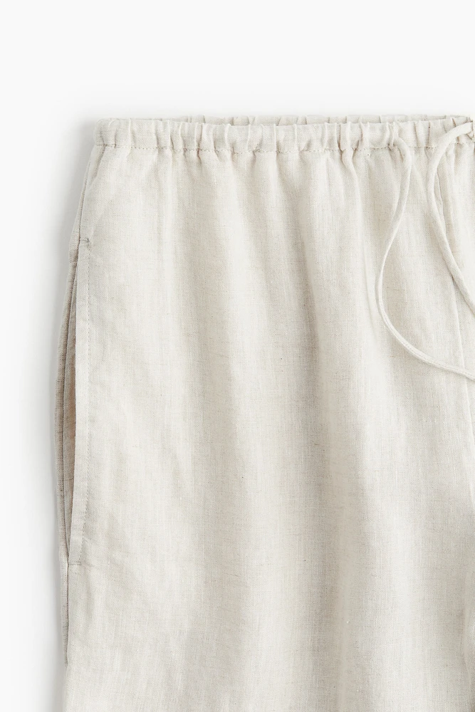 Wide-leg Linen Pants