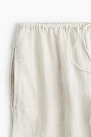 Wide-leg Linen Pants