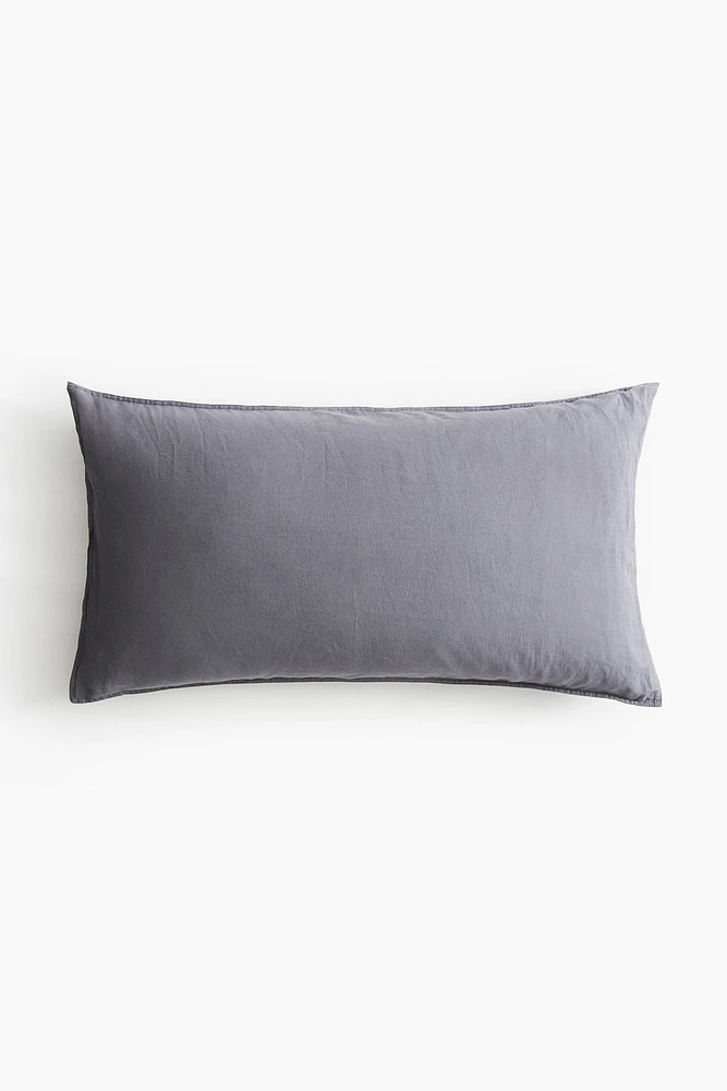 Washed Linen-blend Pillowcase