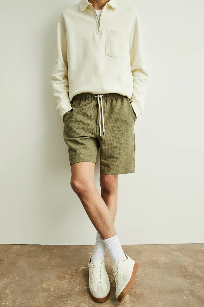 Regular Fit Waffled Shorts