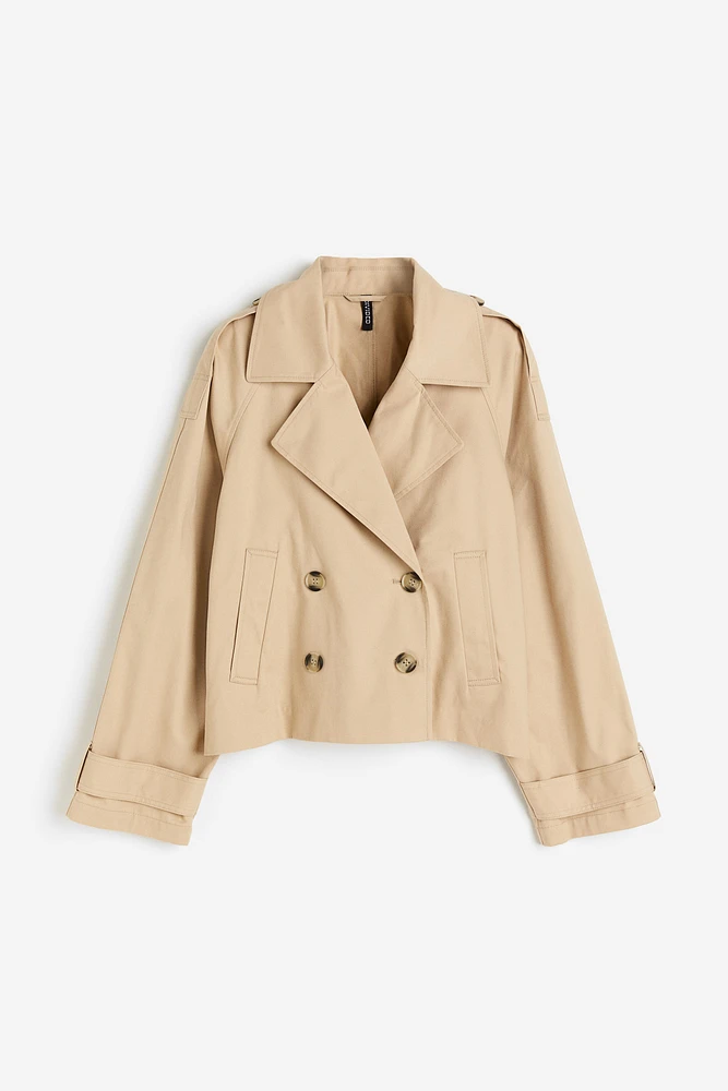 Short Twill Pea Coat