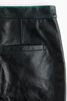 Leather Skirt with Hand-Painted Look