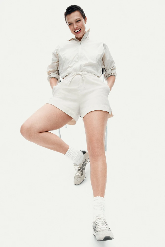Short en molleton de coton délavé