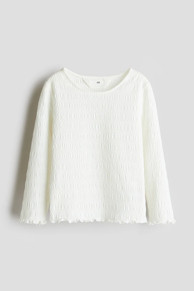 Smocked Jersey Top