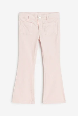 Pantalon évasé en velours