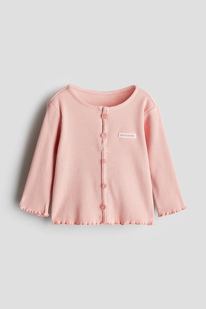 Button-Detail Jersey Top