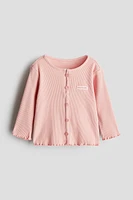 Button-Detail Jersey Top