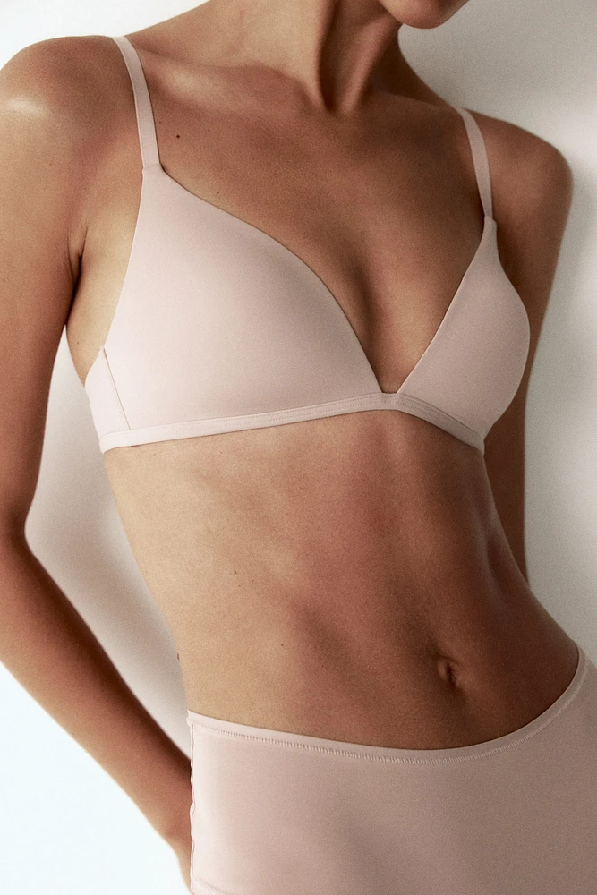 Padded Soft-Cup Microfiber Bra