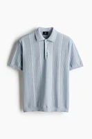 Polo coupe classique en tricot pointelle