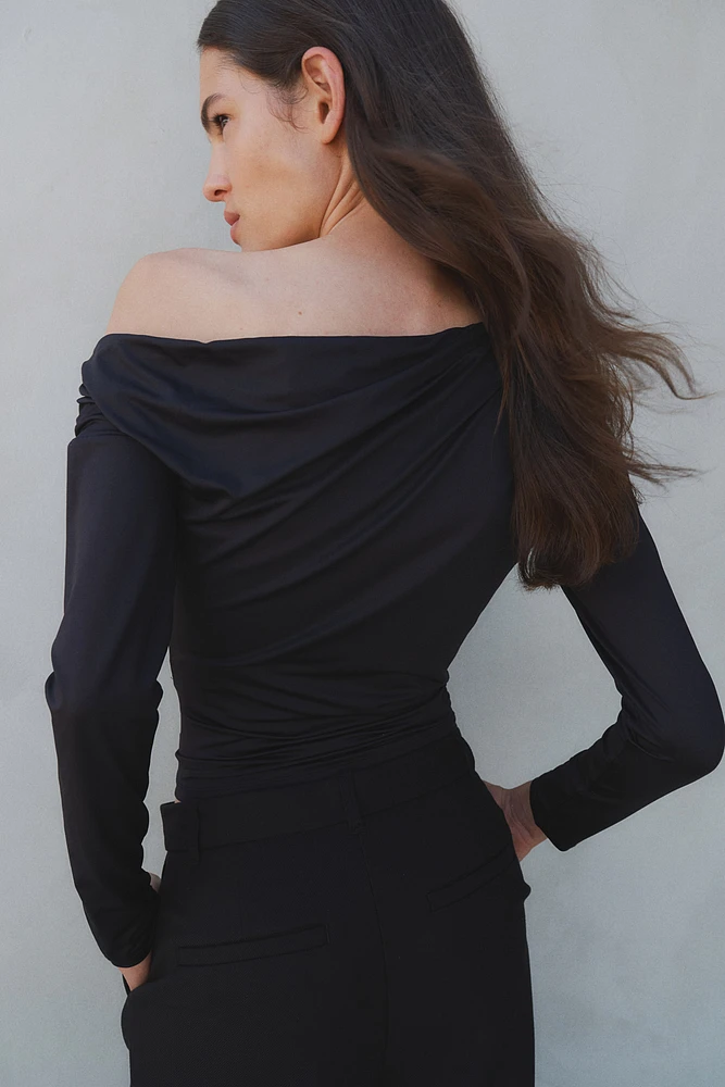 Draped Off-the-Shoulder Top