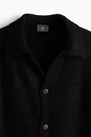 Regular Fit Brushed Wool-Blend Cardigan