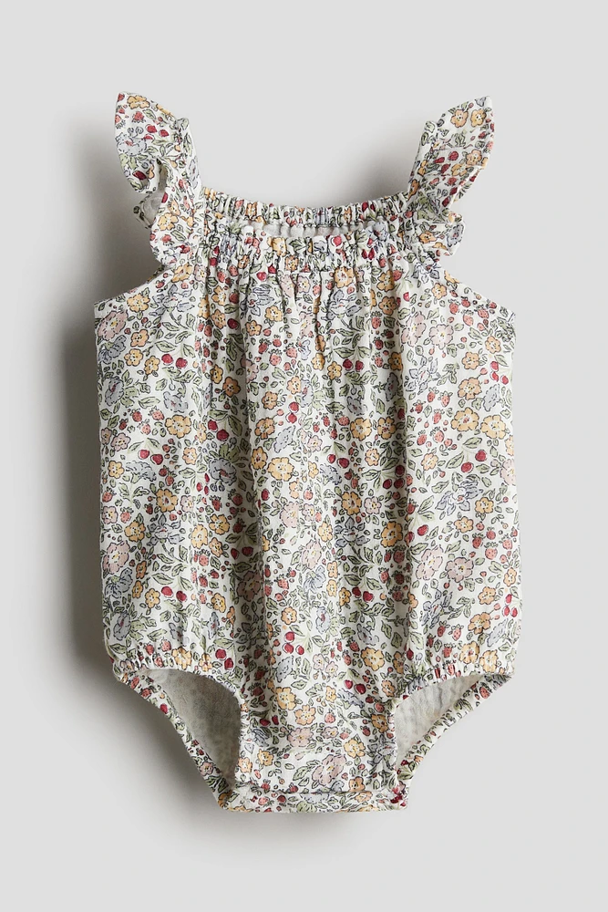 Patterned Muslin Romper Suit