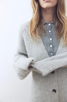 Mohair-blend cardigan