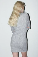 Fine-knit polo dress