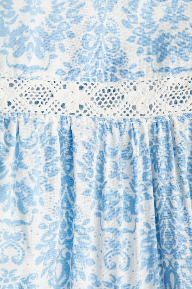 Jupe maxi avec incrustations de dentelle