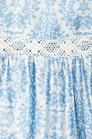 Lace-Inset Maxi Skirt