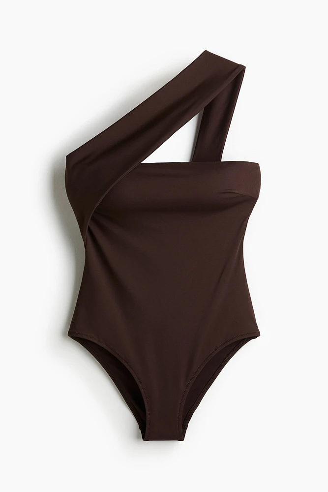 Padded-Cup One-Shoulder Swimsuit
