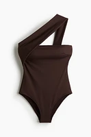 Padded-Cup One-Shoulder Swimsuit