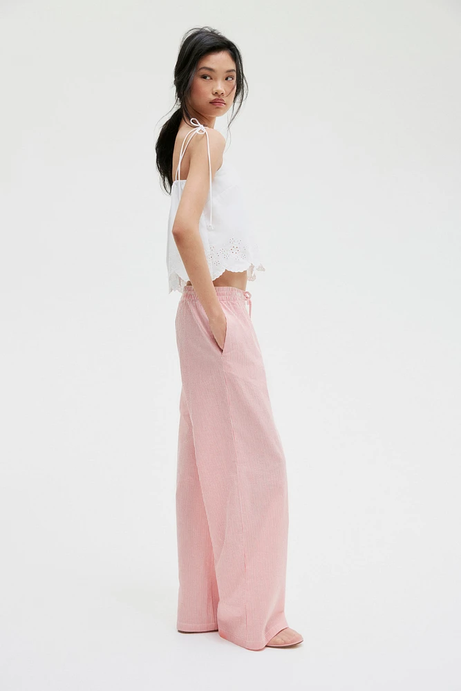 Seersucker Drawstring Pants