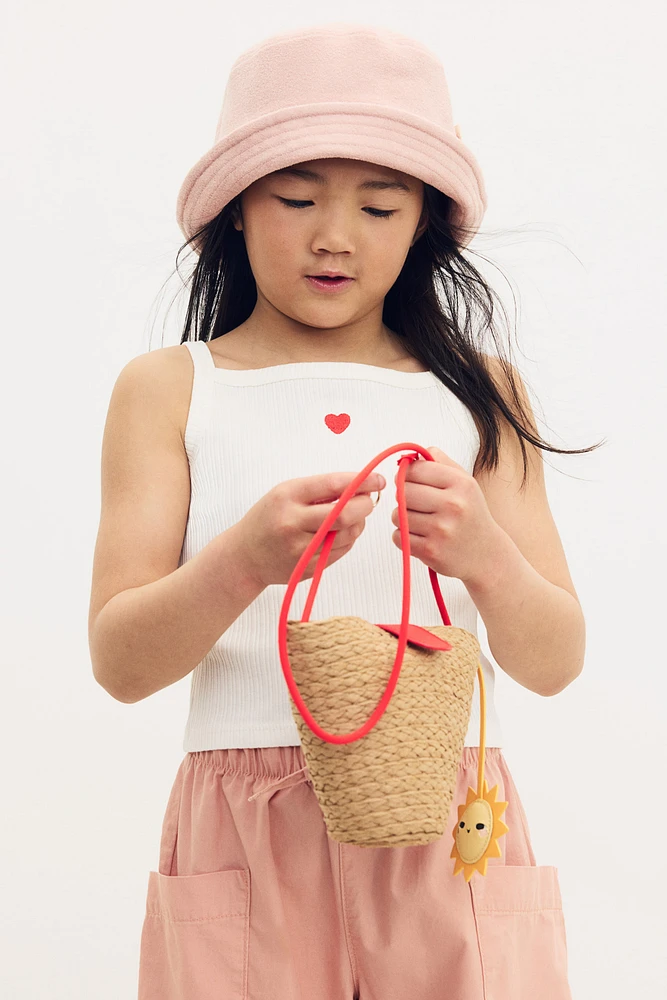 Embroidered-Detail Strappy Top