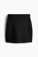 Chain-Detail Knit Skirt