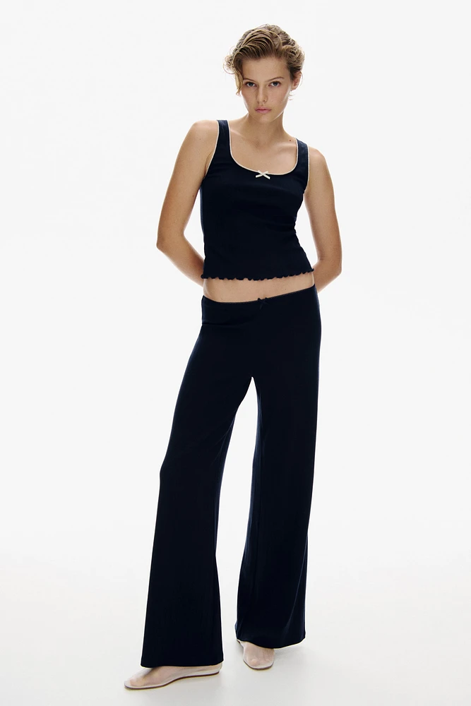 Camisole en jersey pointelle