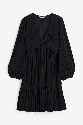 Pleated Jersey Dress