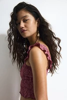 Smocked Crop Top