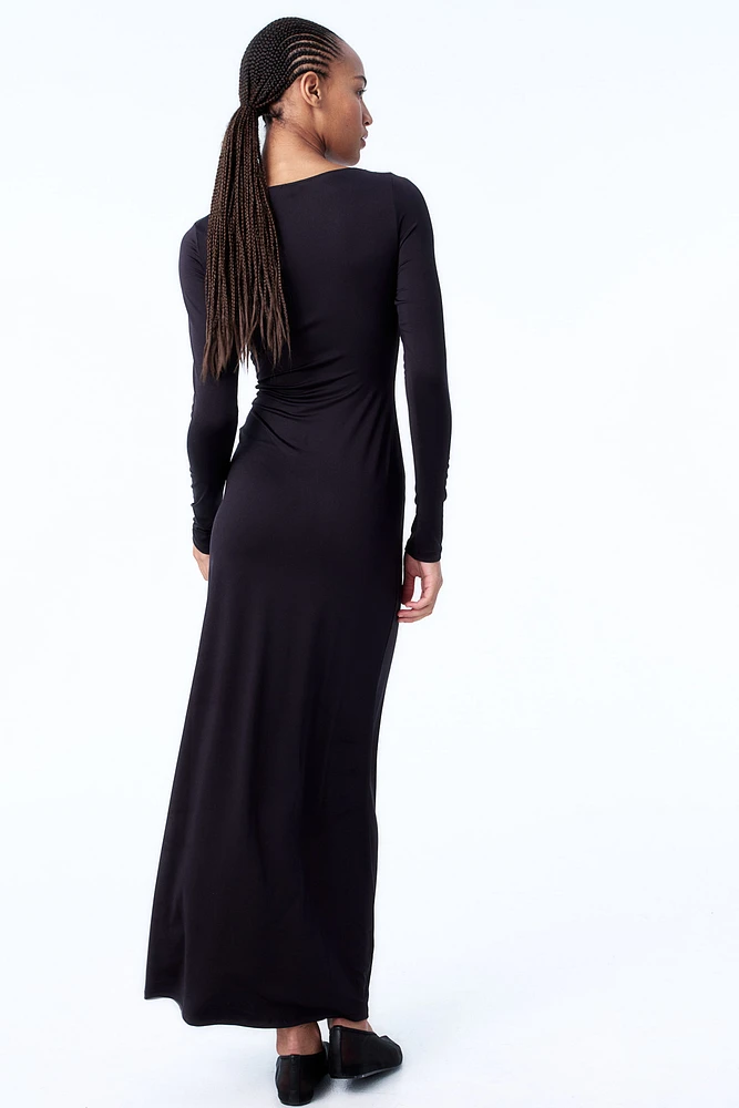 Boat-Neck Maxi Dress