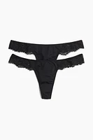 2-pack microfibre thong briefs