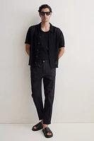 Pantalon court coupe classique en coton