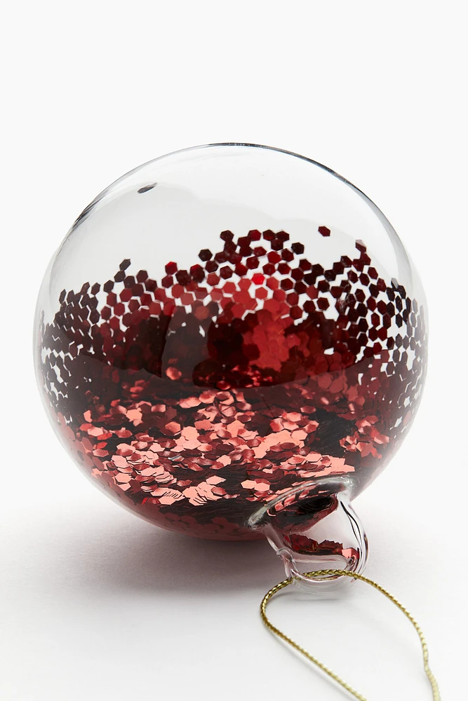 Glittery Glass Ornament