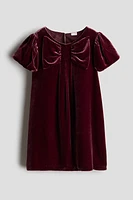 Silk-blend velvet dress