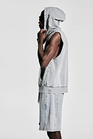 Loose-Fit Sleeveless Sports Hoodie
