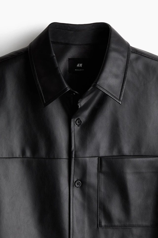 H&M Regular-Fit Coated Shirt | MainPlace Mall