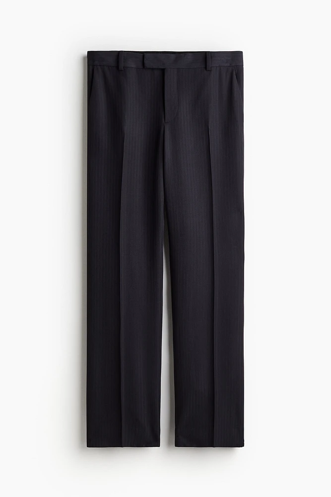 Wool-blend tailored trousers