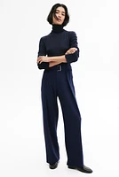 Wide Pants with Belt Detail