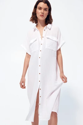 Robe chemise MAMA en mousseline
