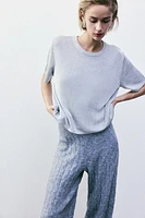 Metallic Knit T-Shirt