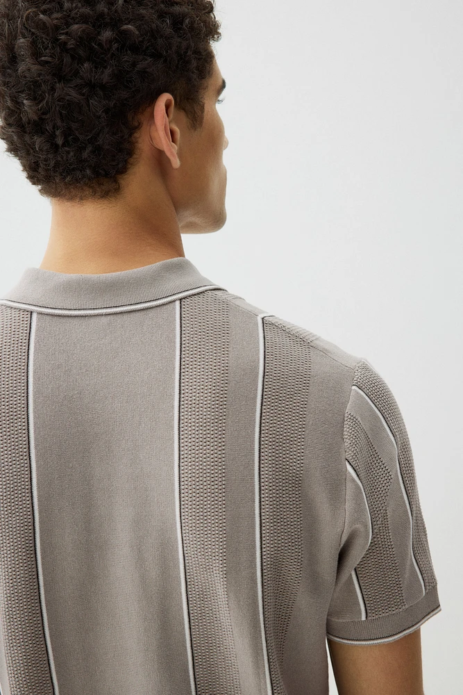 Regular-Fit Pointelle-Knit Polo Shirt