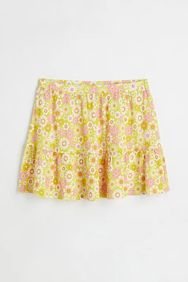 Flounced Crêped Skirt