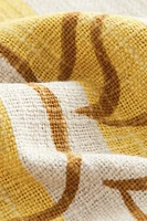 Linen-blend Cushion Cover with Fringe