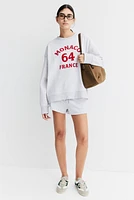 Sweatshirt with Text Motif